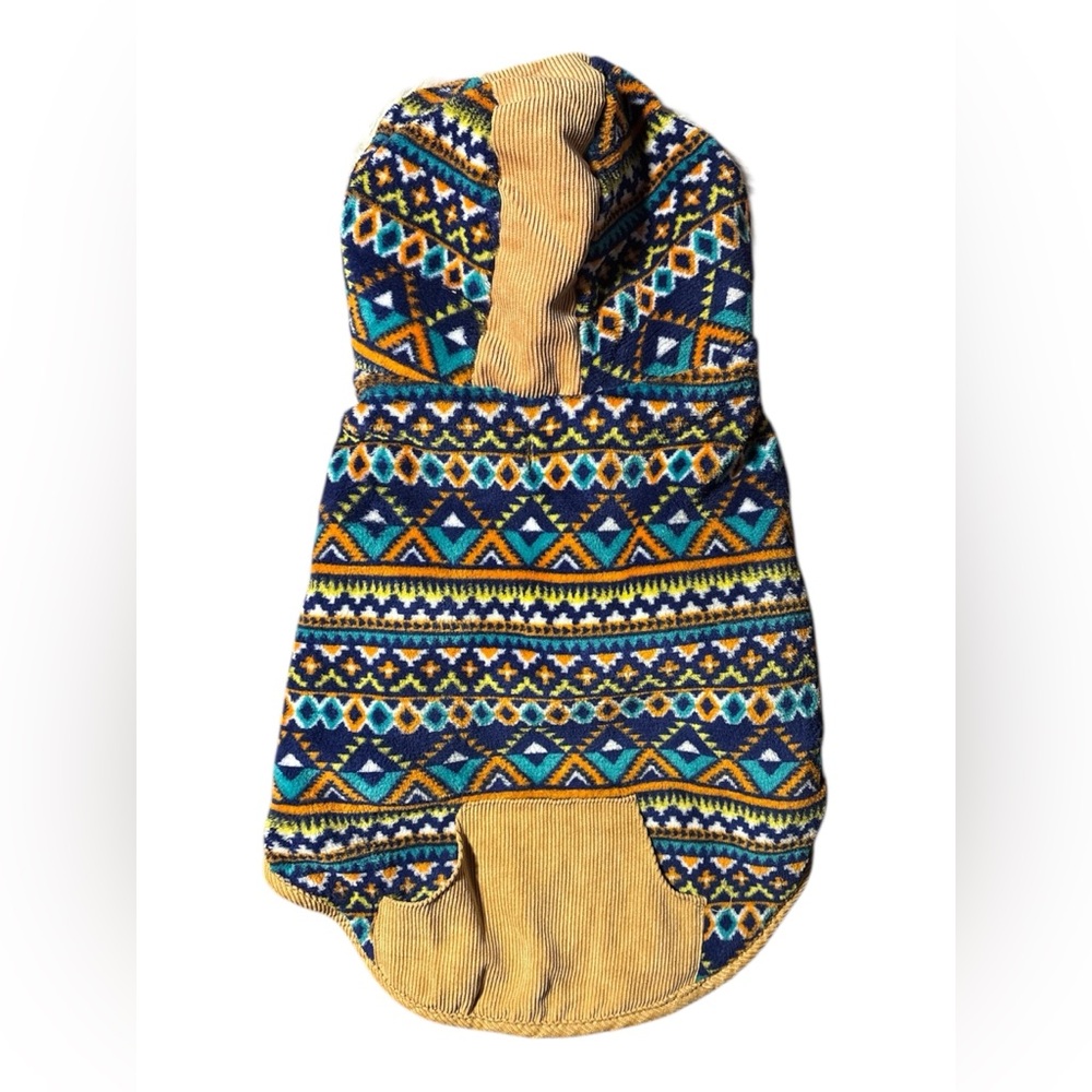 Vibrant Golden Fleece and Faux Fur Dog Sweater
